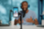 See a African-American Influencer recording himself 