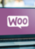 Woo Commerce logo on laptop screen