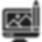 monitor with a pencil icon