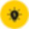 Icon of a lightbulb shining.