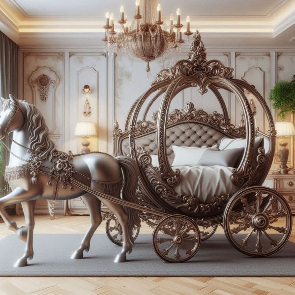 The Allure of a Fairy Tale Carriage Shaped Bed
