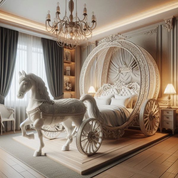 The Allure of a Fairy Tale Carriage Shaped Bed