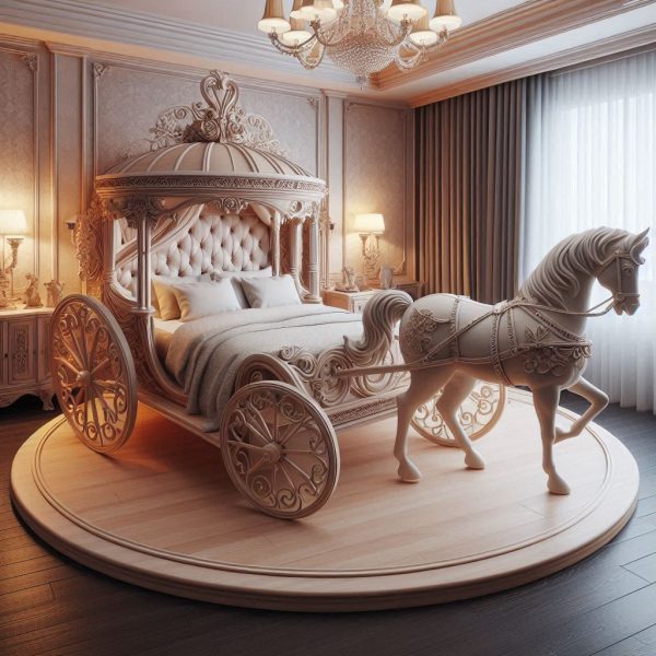 Incorporating a Fairy Tale Carriage Shaped Bed into the Bedroom
