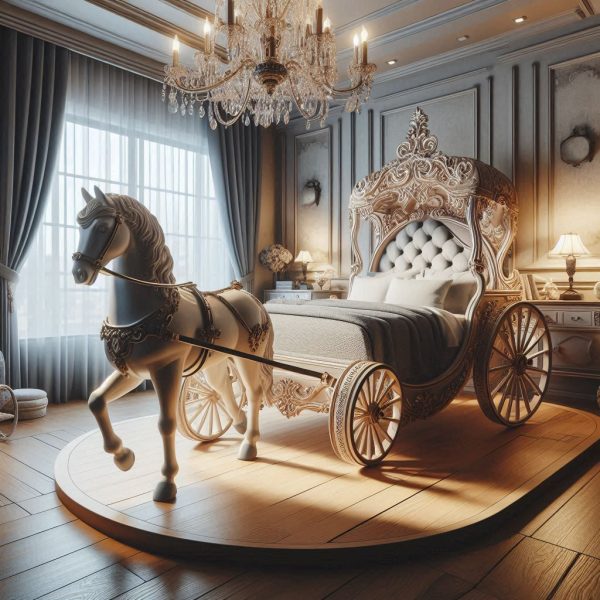 Incorporating a Fairy Tale Carriage Shaped Bed into the Bedroom