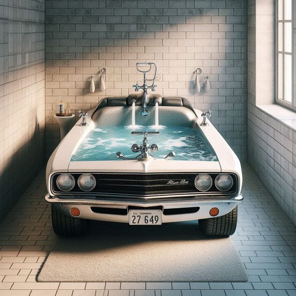The Allure of a Muscle Car Shaped Bathtub