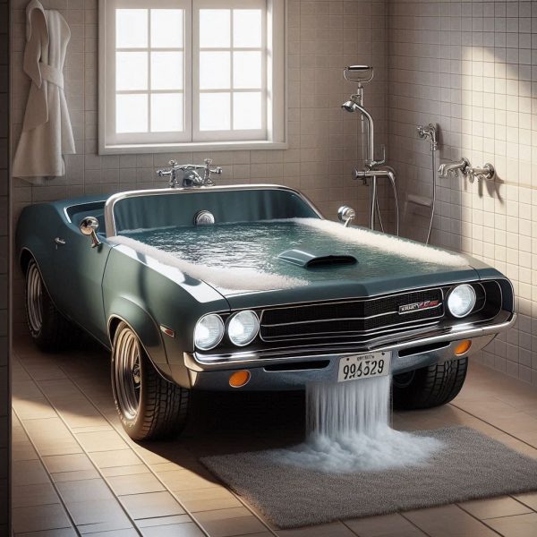 Enhancing Your Bathroom Decor with a Muscle Car Shaped Bathtub