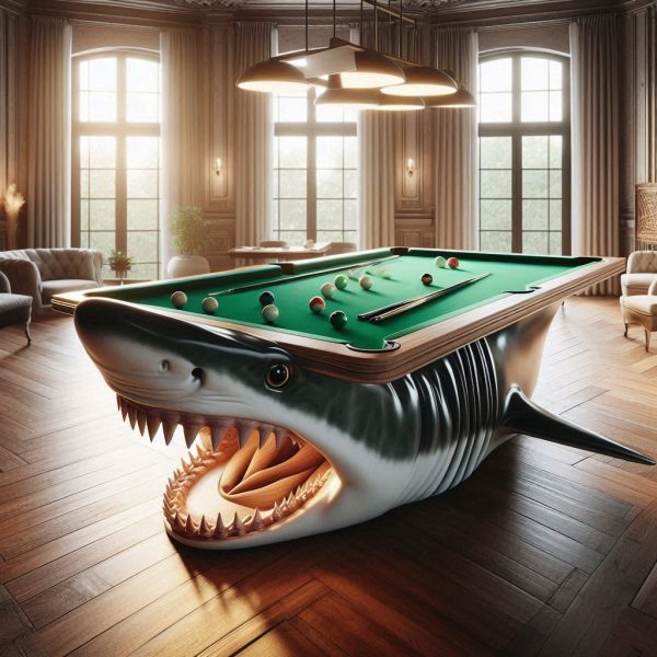 Dive into Shark-Inspired Pool Tables